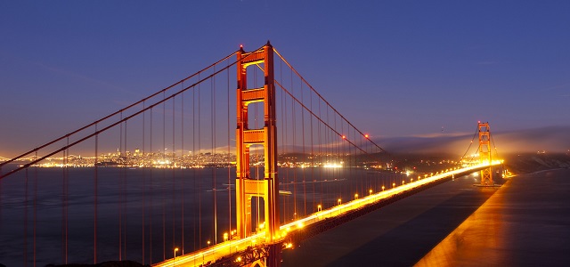 Nacht Beleuchtung Golden Gate Bridge